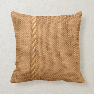 Burlap Throw Pillow