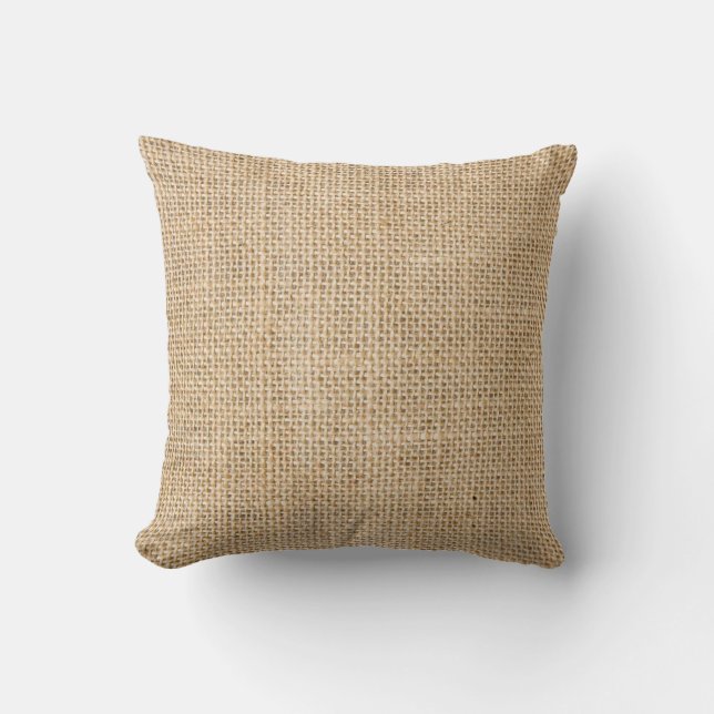 burlap throw pillow (Front)