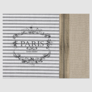Burlap Ticking Paris Tissue Paper