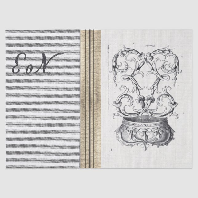 Burlap Ticking Tissue Paper (Front)