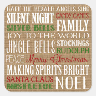 Burlap Typographie Rustique moderne Sticker de vac