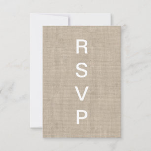 Burlap Typography RSVP