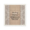 Burlap & white lace beautiful elegant paper napkin