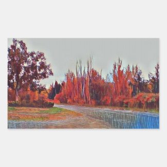 Burleigh Falls Paint 11cm x 6cm Rectangle Sticker