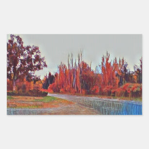 Burleigh Falls Paint 11cm x 6cm Rectangle Sticker
