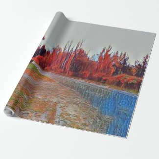 Burleigh Falls Paint 76cm x 13cm Wrapping Paper