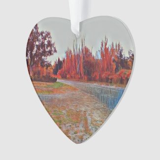 Burleigh Falls Paint Acrylic Heart Ornament