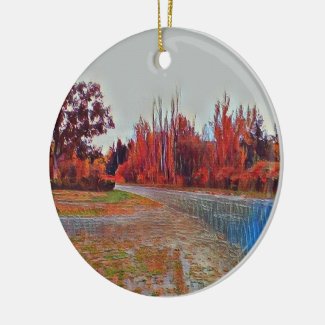 Burleigh Falls Paint Ceramic Round Ornament