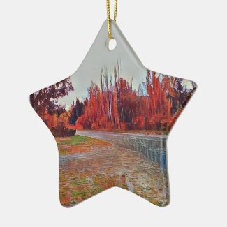 Burleigh Falls Paint Ceramic Star Ornament