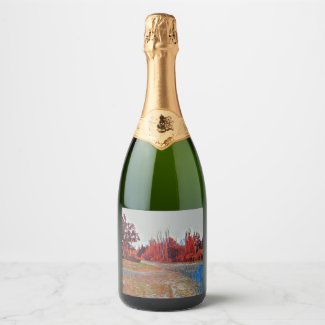 Burleigh Falls Paint Champagne Bottle Label Set