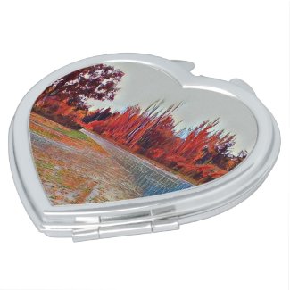 Burleigh Falls Paint compact heart mirror