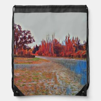 Burleigh Falls Paint Drawstring Backpack