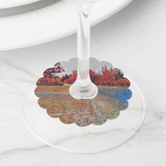 Burleigh Falls Paint Dzn Scalloped Wine Glass Tags