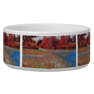 Burleigh Falls Paint Large Ceramic Pet Bowl