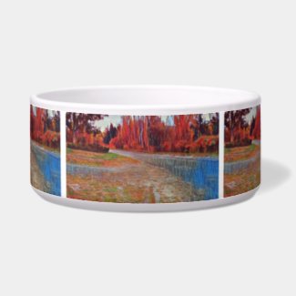 Burleigh Falls Paint Large Ceramic Pet Bowl