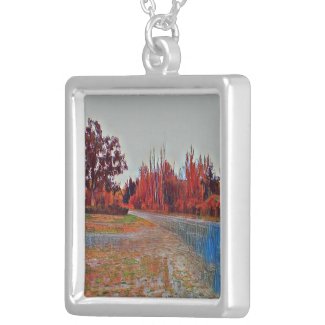 Burleigh Falls Paint Large Silver Plated Necklace