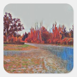 Burleigh Falls Paint Large Square Stickers