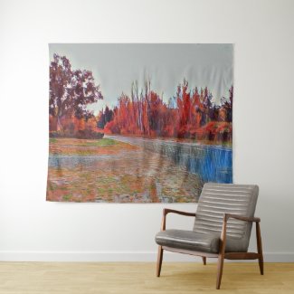 Burleigh Falls Paint Large Tapestry
