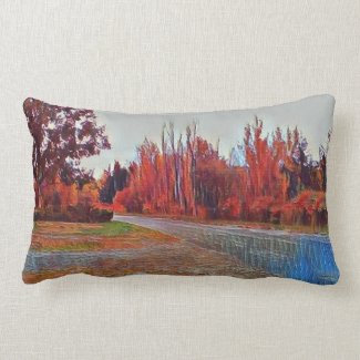 Burleigh Falls Paint Lumbar Throw Pillow
