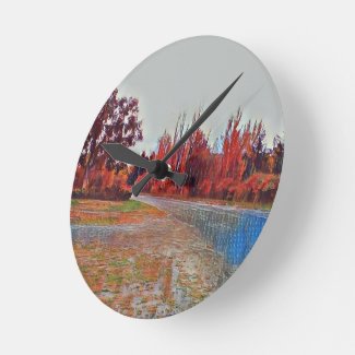 Burleigh Falls Paint Medium Acrylic Wall Clock