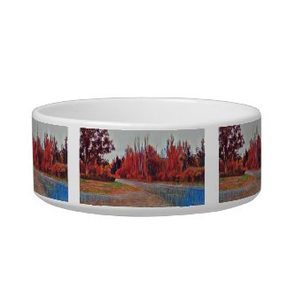 Burleigh Falls Paint Medium Ceramic Pet Bowl