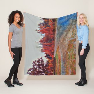 Burleigh Falls Paint Medium Fleece Blanket