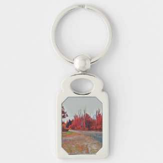 Burleigh Falls Paint Metal Rectangle Keychain