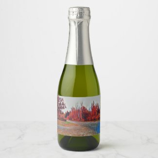 Burleigh Falls Paint Mini Champagne Bottle Label