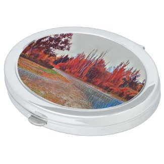 Burleigh Falls Paint Oval Compact mirror