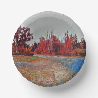 Burleigh Falls Paint Paper Bowl ( Paper Plate