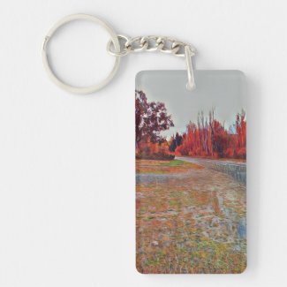 Burleigh Falls Paint Rectangle Acrylic Keychain