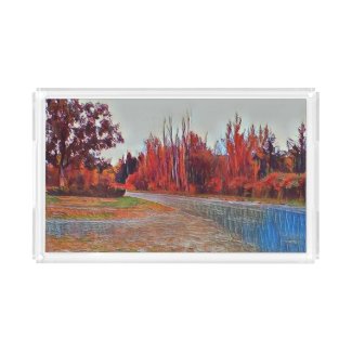 Burleigh Falls Paint Rectangle Acrylic Tray