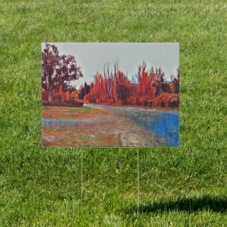 Burleigh Falls Paint Rectangle Yard Sign
