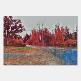 Burleigh Falls Paint Rectangle Yard Sign