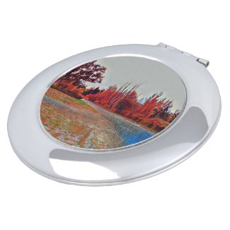 Burleigh Falls Paint Round compact mirror