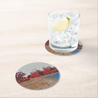 Burleigh Falls Paint Round Paper Coaster