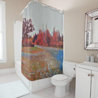 Burleigh Falls Paint Shower Curtain