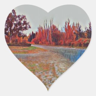 Burleigh Falls Paint Small Heart Sticker