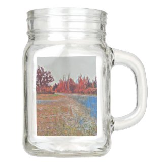 Burleigh Falls Paint Small Mason Jar with Handle