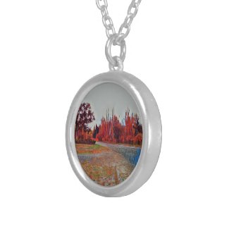 Burleigh Falls Paint Small Silver Plated Necklace