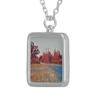 Burleigh Falls Paint Small Silver Plated Necklace