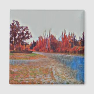 Burleigh Falls Paint Square Magnet