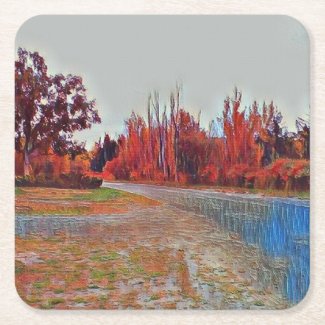 Burleigh Falls Paint Square Paper Coaster