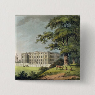 Burley, Rutlandshire (colour litho) 2 Inch Square Button