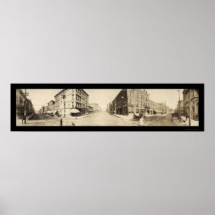 Burlington, IA Main St Photo 1907 Poster