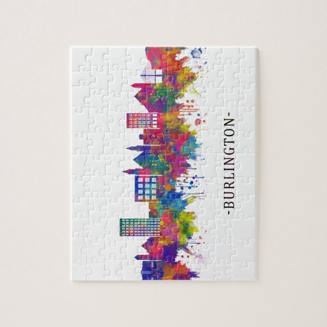 Burlington Iowa Skyline Jigsaw Puzzle (Vertical)