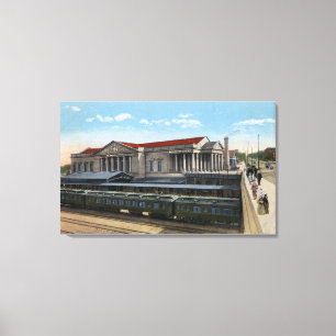 Burlington Railroad Station View Canvas Print