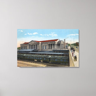 Burlington Railroad Station View Canvas Print