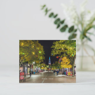 Burlington, Vermont cityscape photograph, Postcard