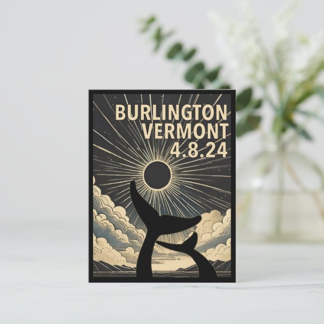 Burlington Vermont Eclipse Postcard (Standing Front)
